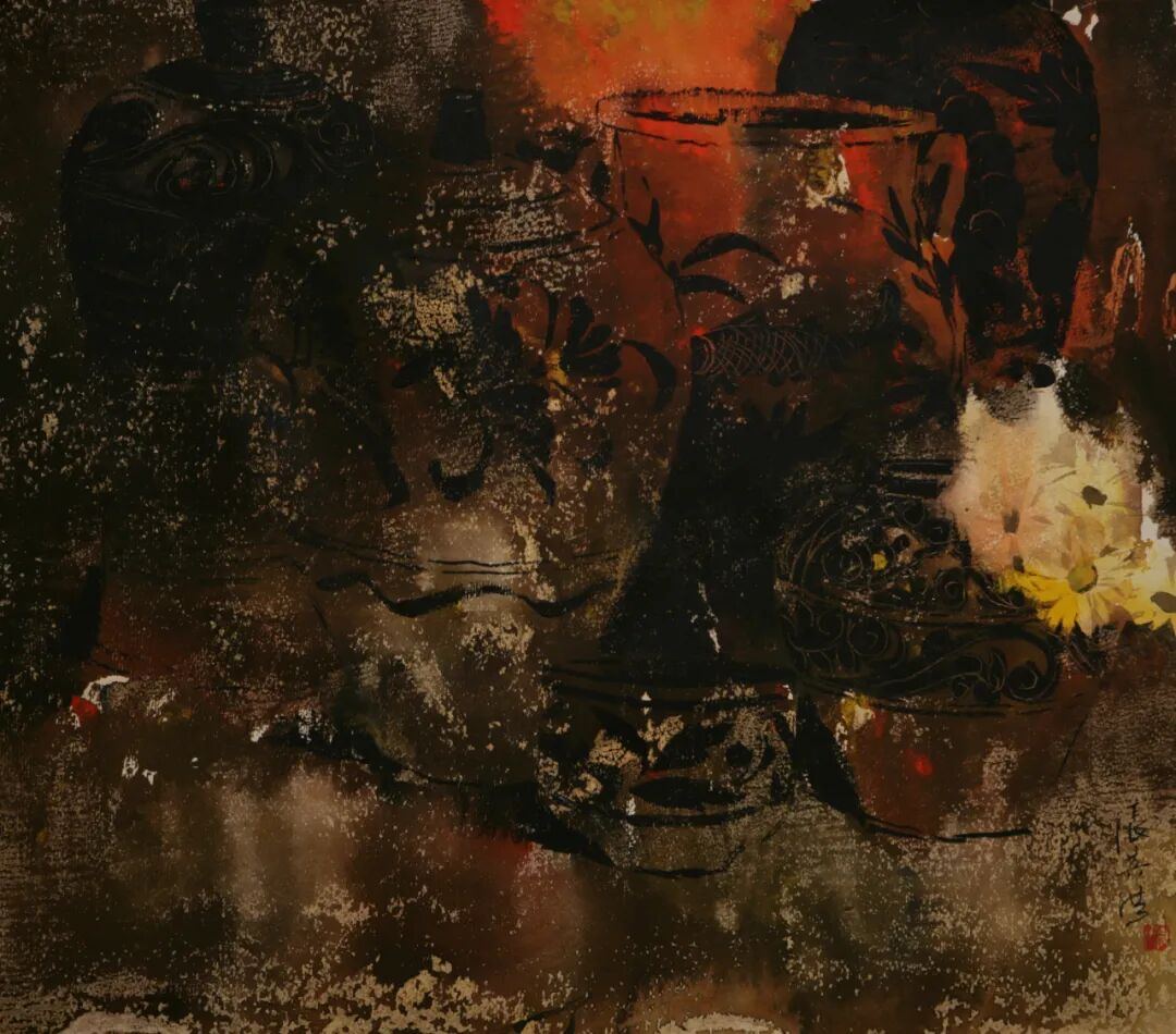 张英洪 《陶颂1》 水彩粉画 宁波美术馆藏.jpg